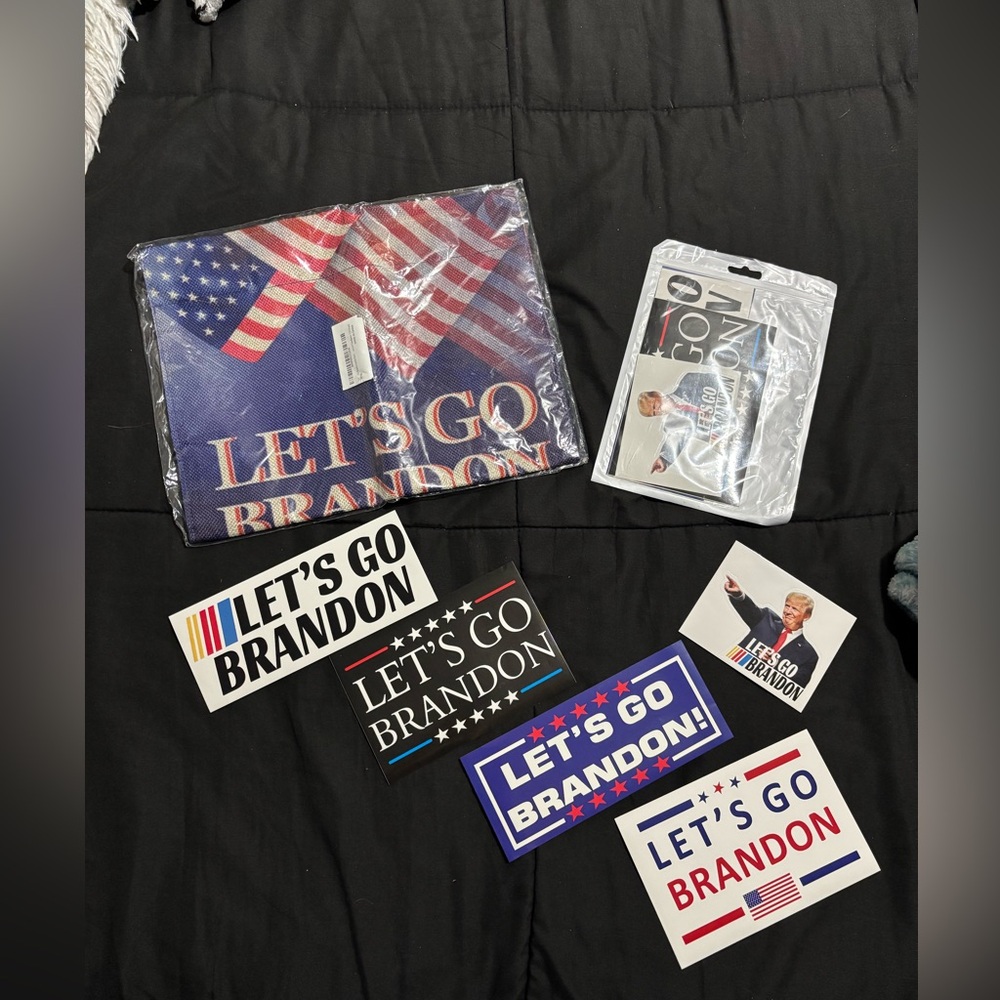 Let’s Go Brandon flag and sticker bundle